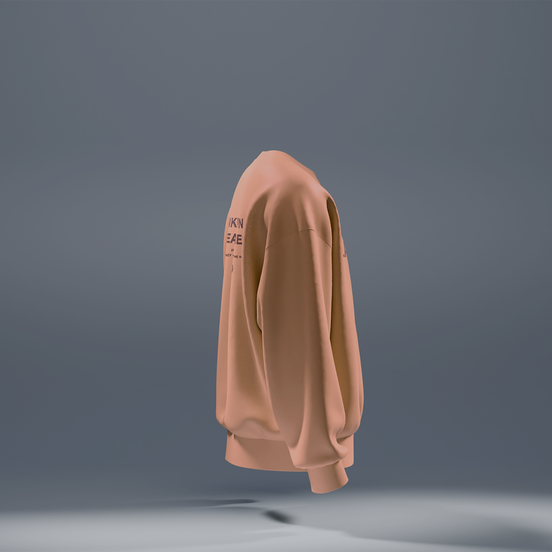 Humans - Round Neck Sweatshirt Light Apricot