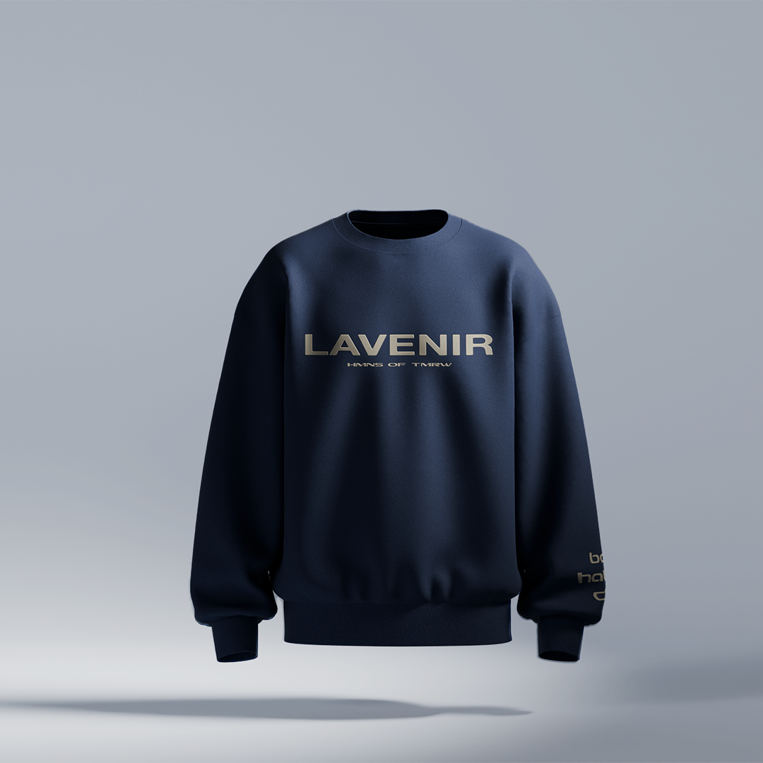 Humans - Round Neck Sweatshirt Navy Blue