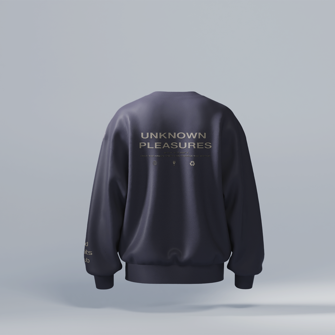 Humans - Round Neck Sweatshirt Navy Blue