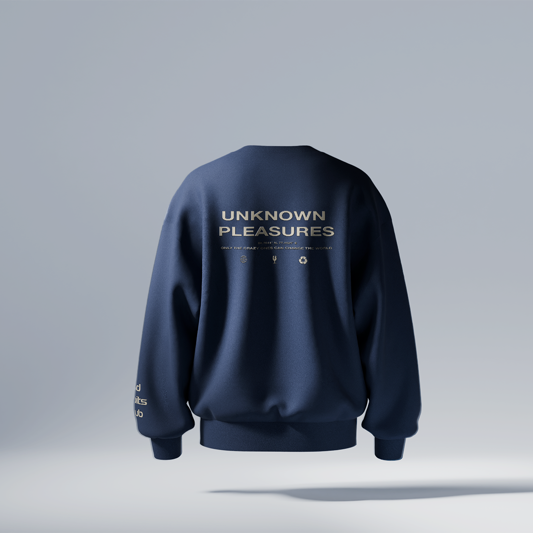 Humans - Round Neck Sweatshirt Navy Blue