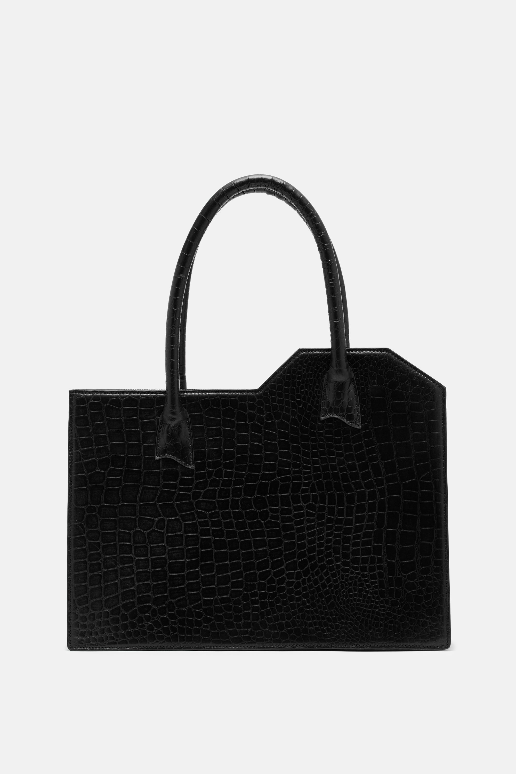 Wictoria - Tote Bag -Croco Black