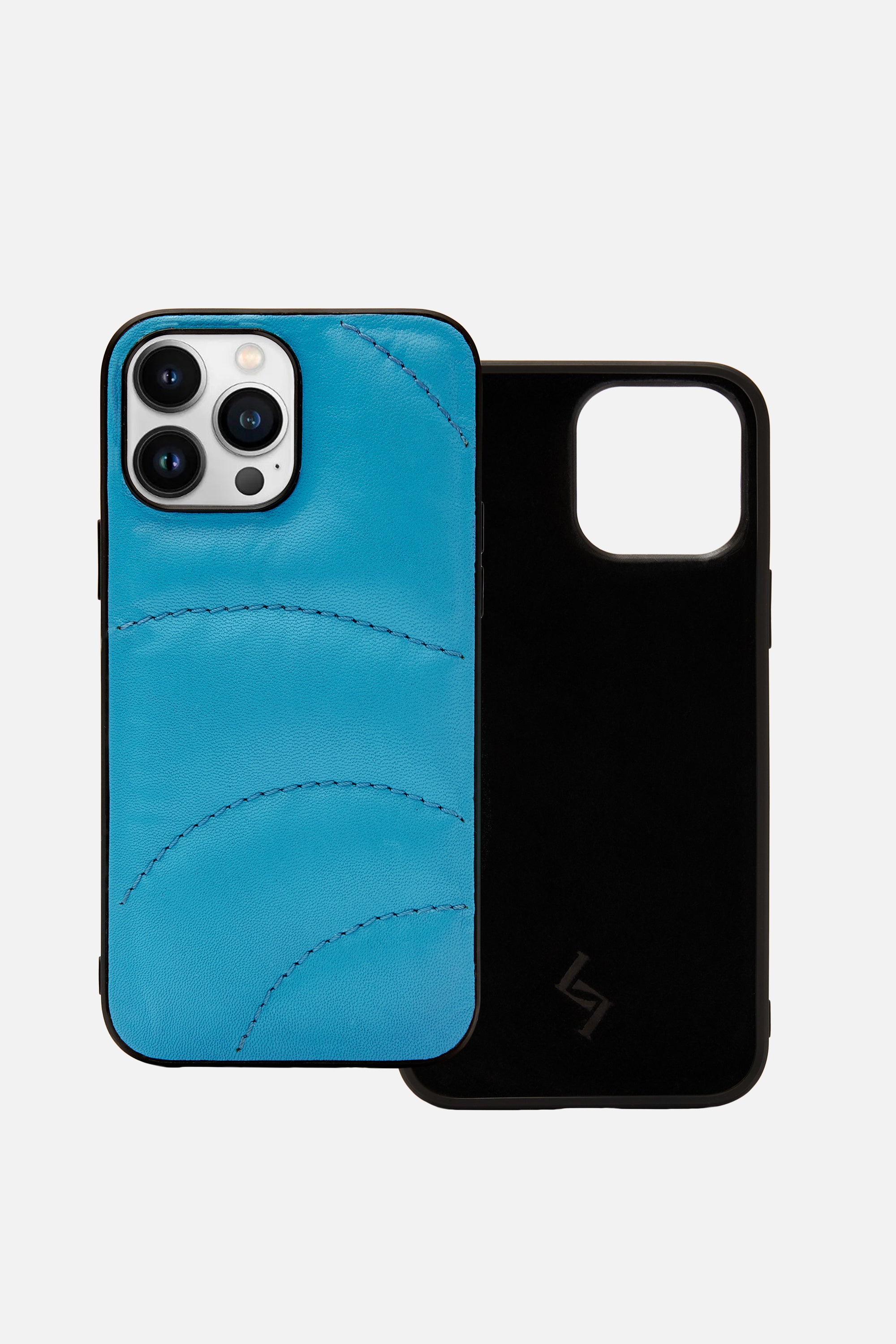 iPhone Case Quilted - Curvy Puffy - Malibu Blue