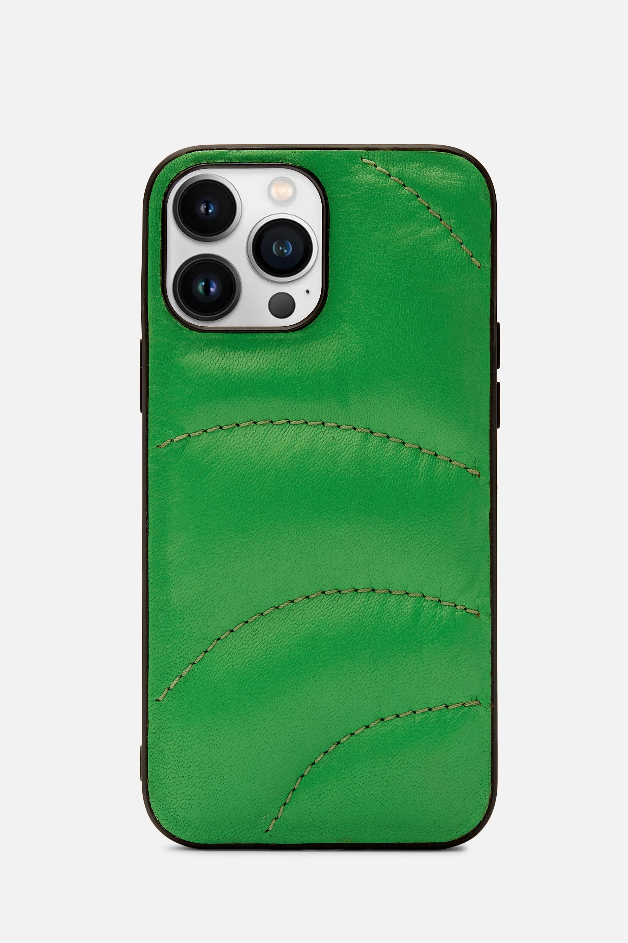 iPhone Case Quilted - Curvy Puffy - Lawn Green