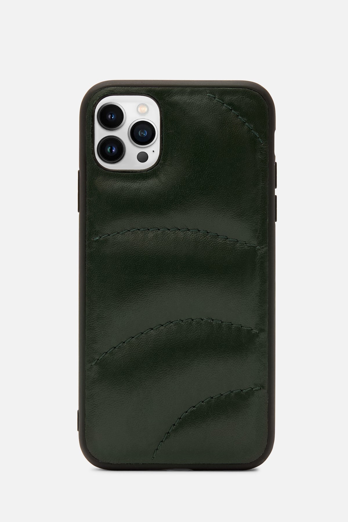 iPhone Case Quilted - Curvy Puffy - Forest Green