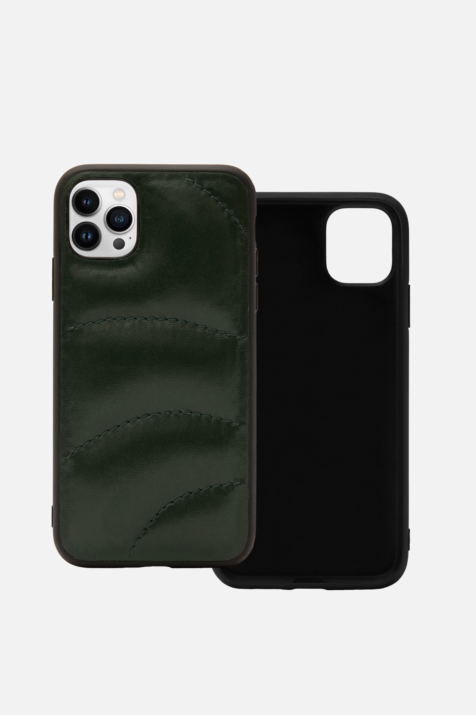 iPhone Case Quilted - Curvy Puffy - Forest Green