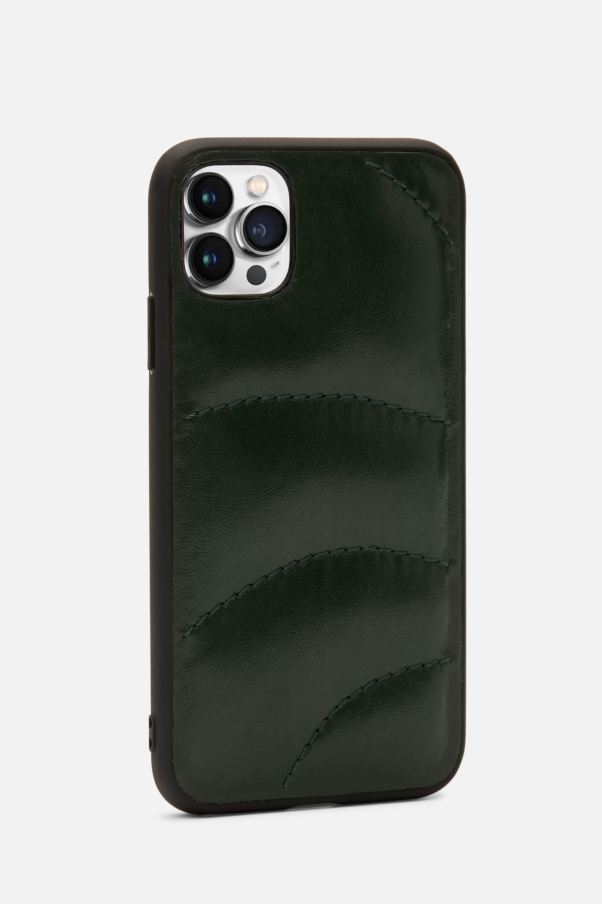 iPhone Case Quilted - Curvy Puffy - Forest Green