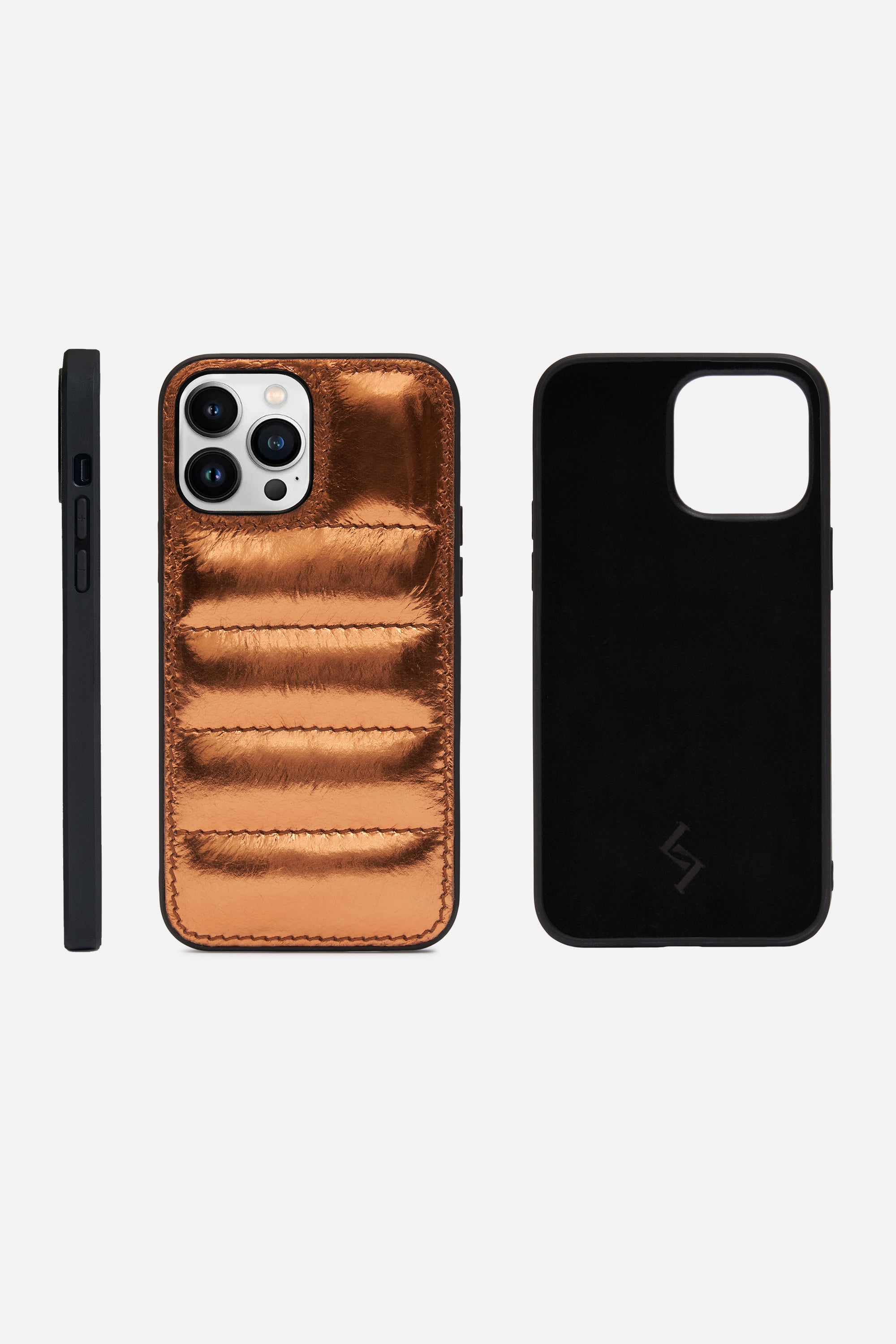 iPhone Puffer Case - Quilted - Curry Gold Metallic