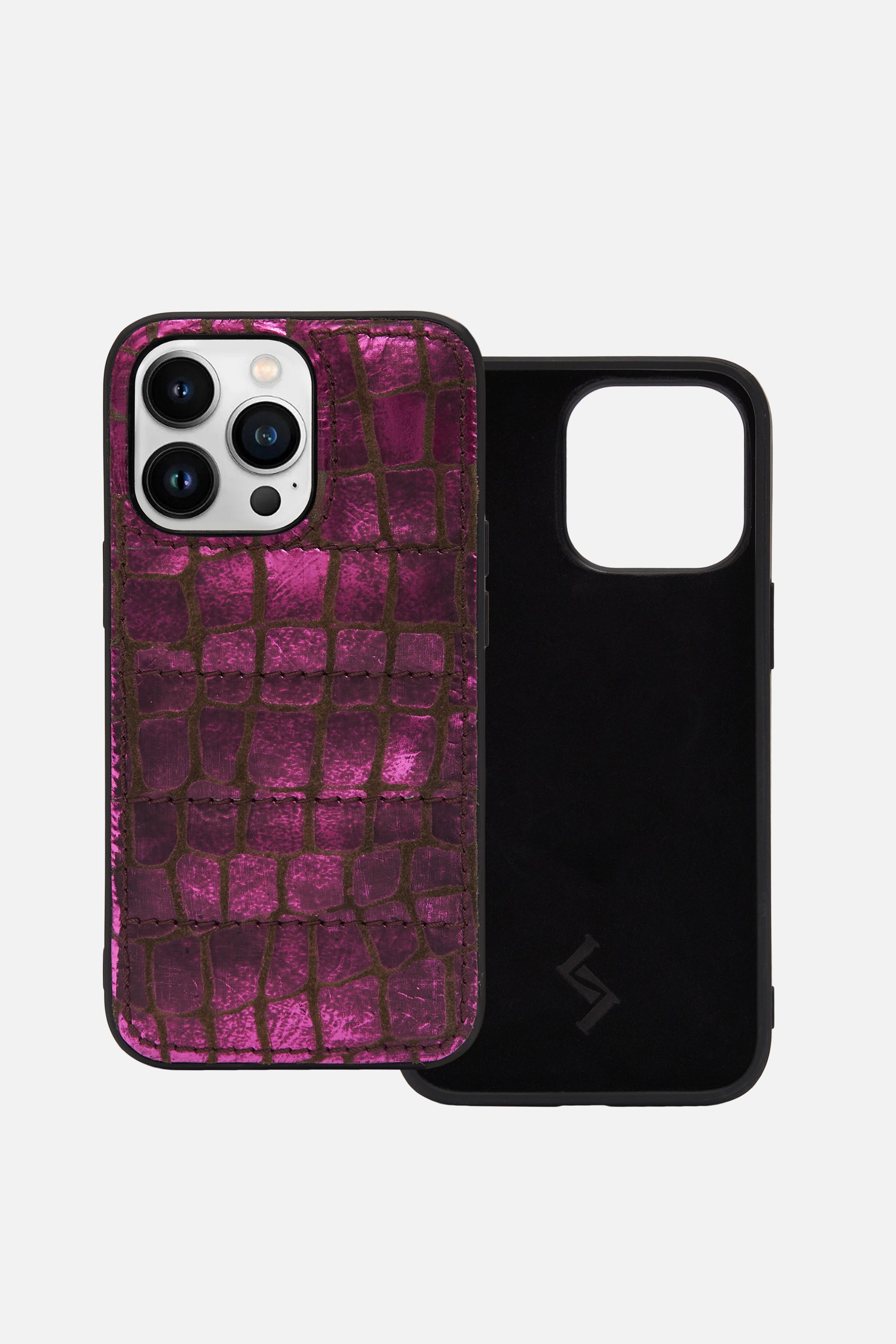 iPhone Puffer Case - Quilted - Purple Rose Metallic