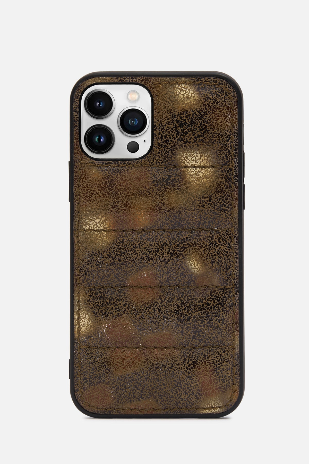 iPhone Puffer Case - Quilted - Ancient Rust Metallic