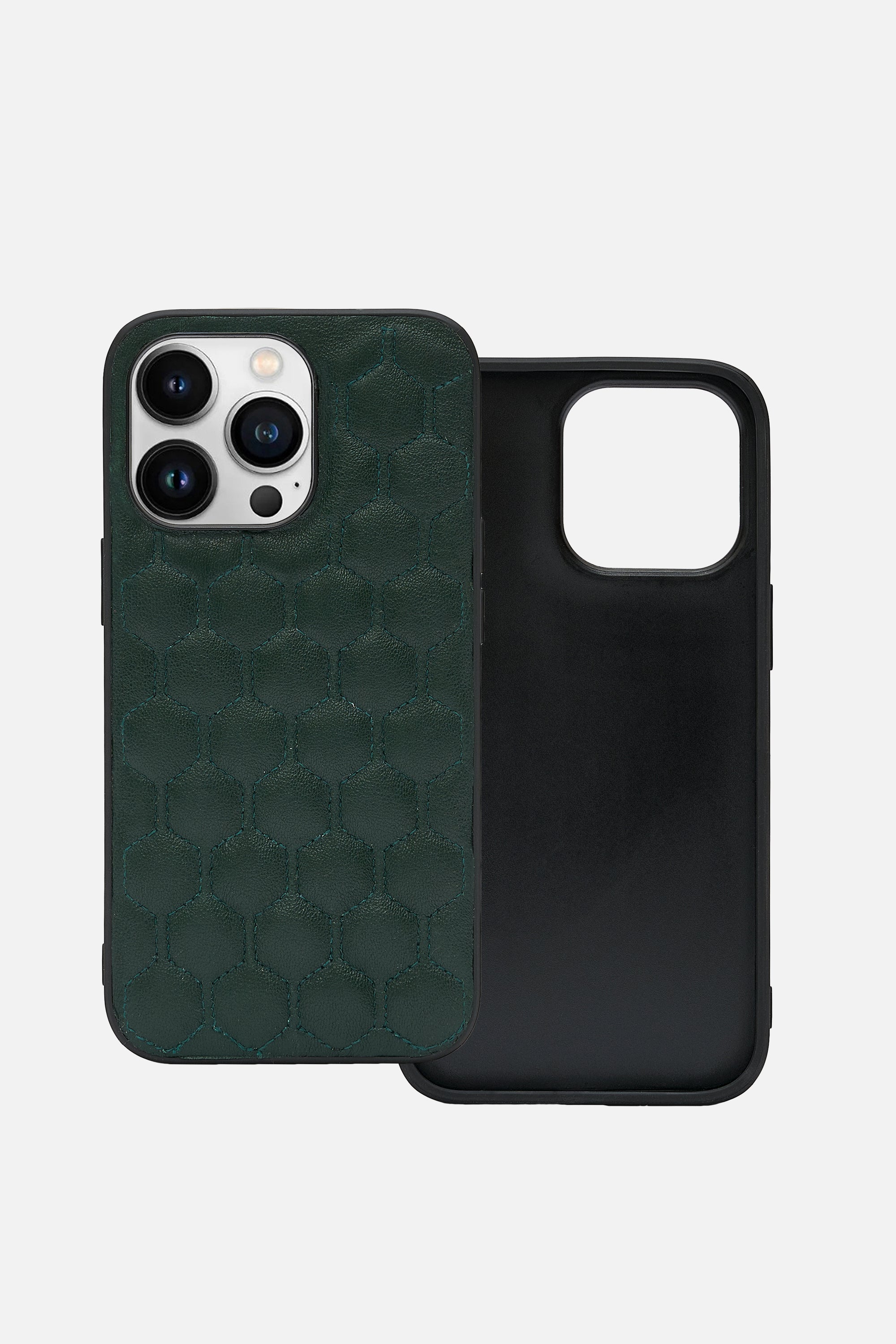 iPhone  Case - Honeycomb Quilting - Forest Green