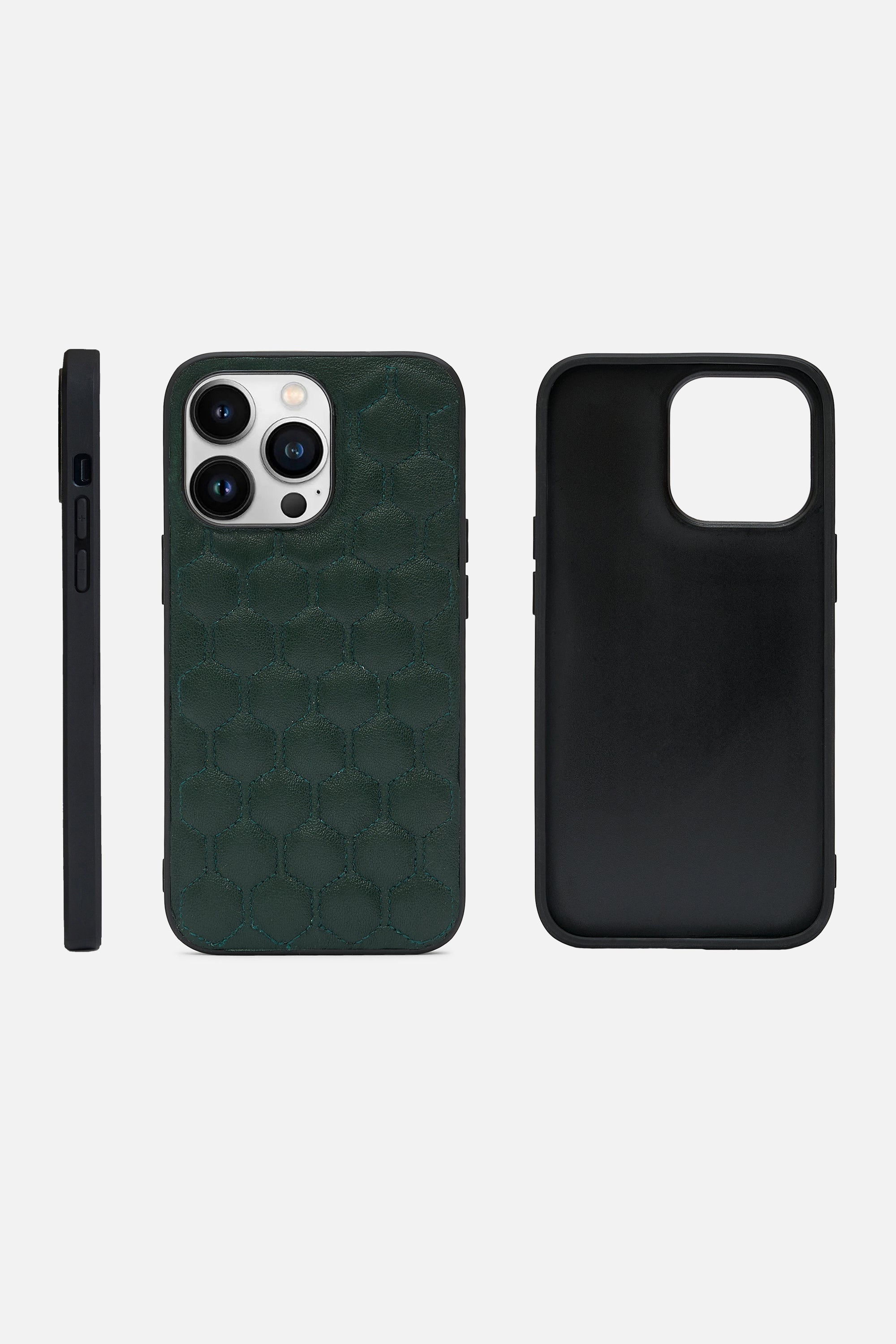 iPhone  Case - Honeycomb Quilting - Forest Green