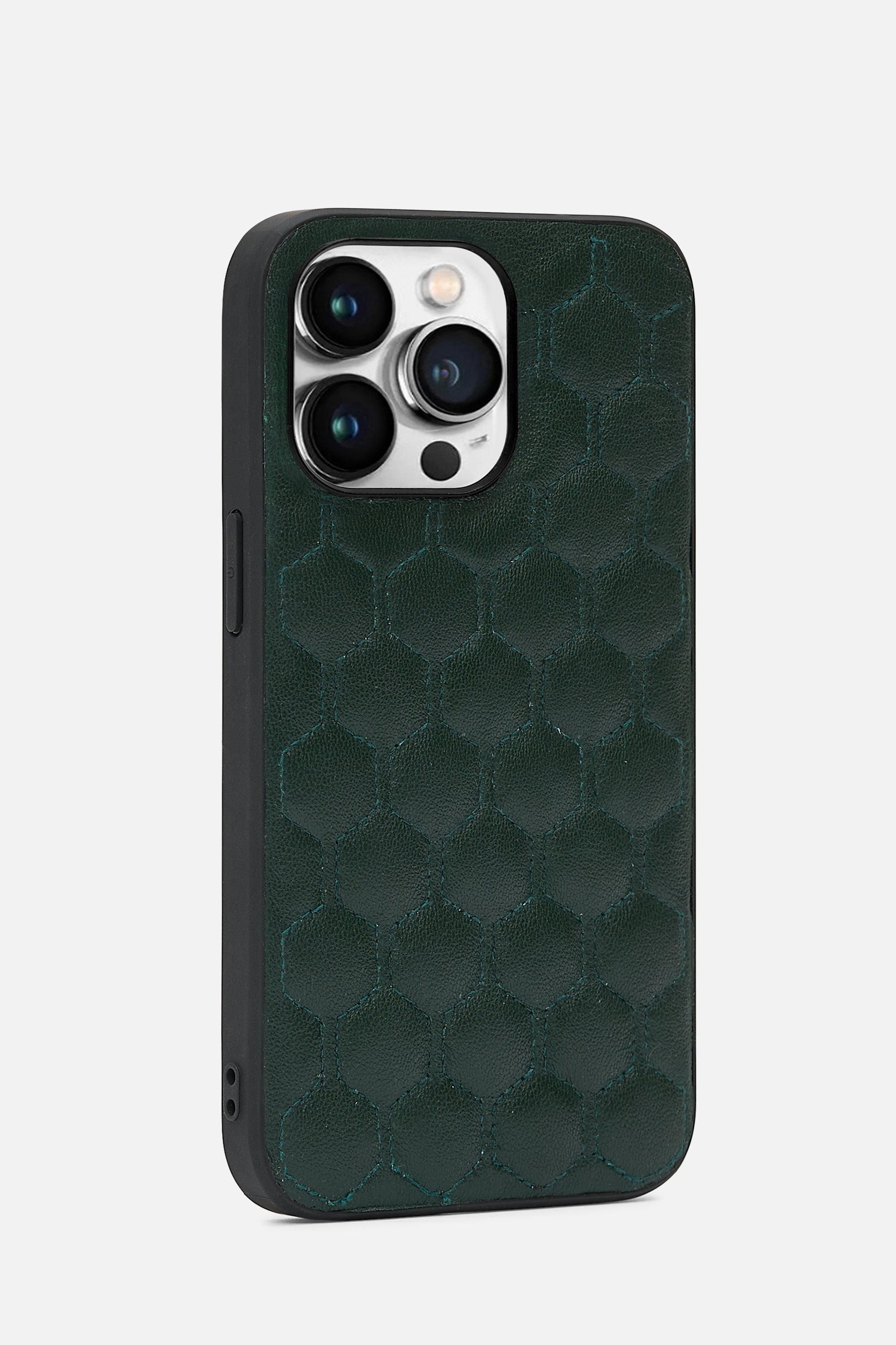 iPhone  Case - Honeycomb Quilting - Forest Green