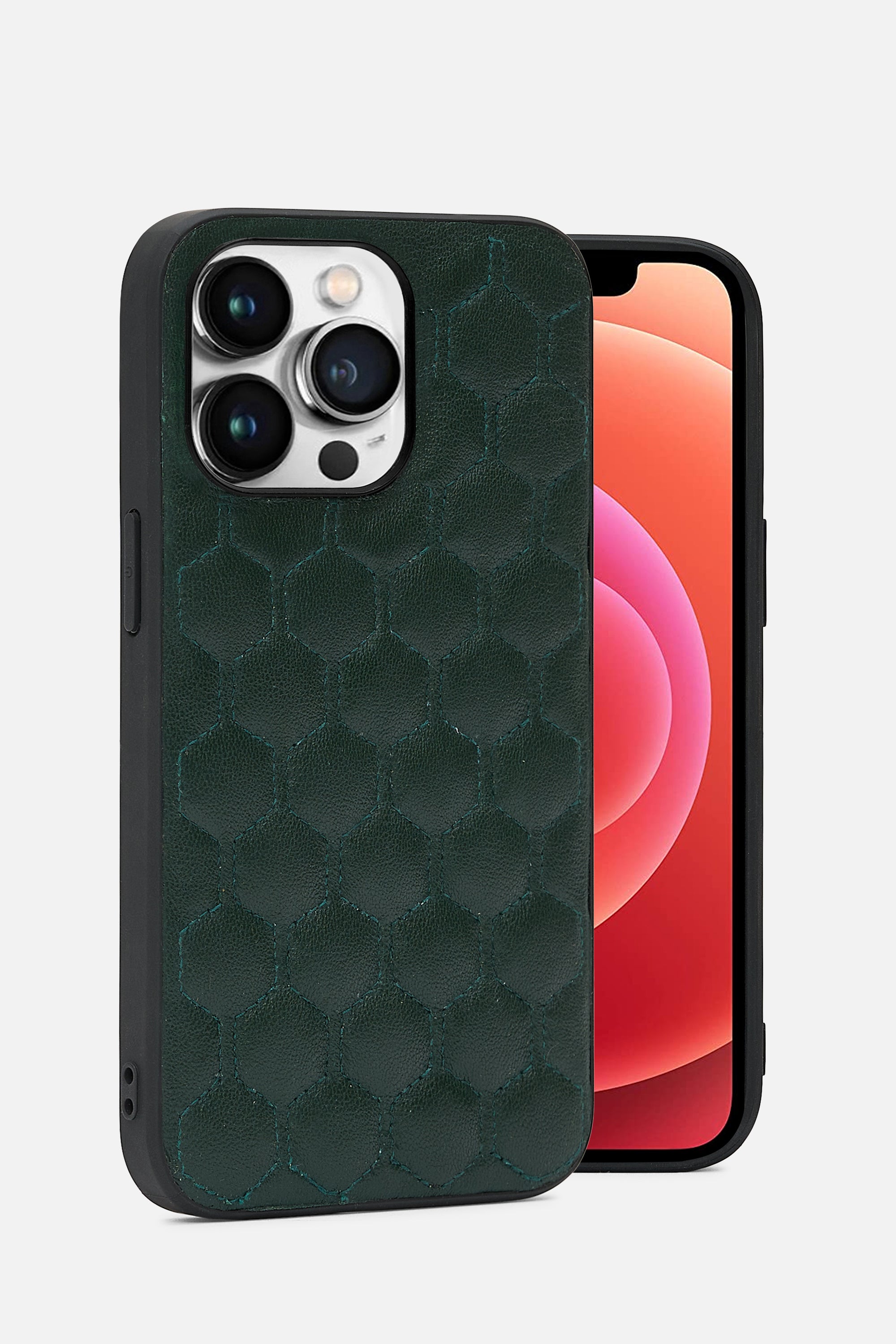 iPhone  Case - Honeycomb Quilting - Forest Green