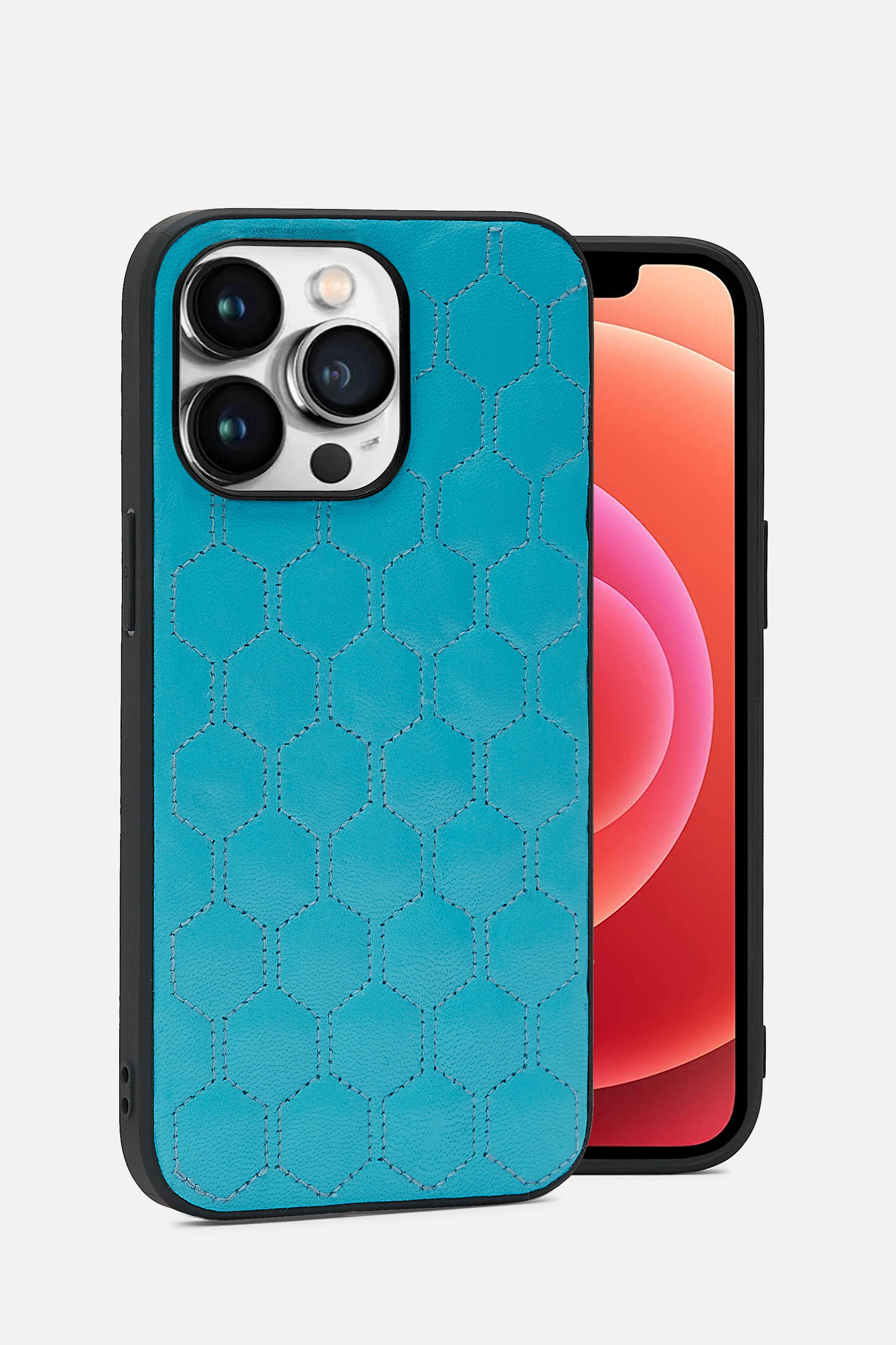 iPhone  Case - Honeycomb Quilting -Malibu Blue