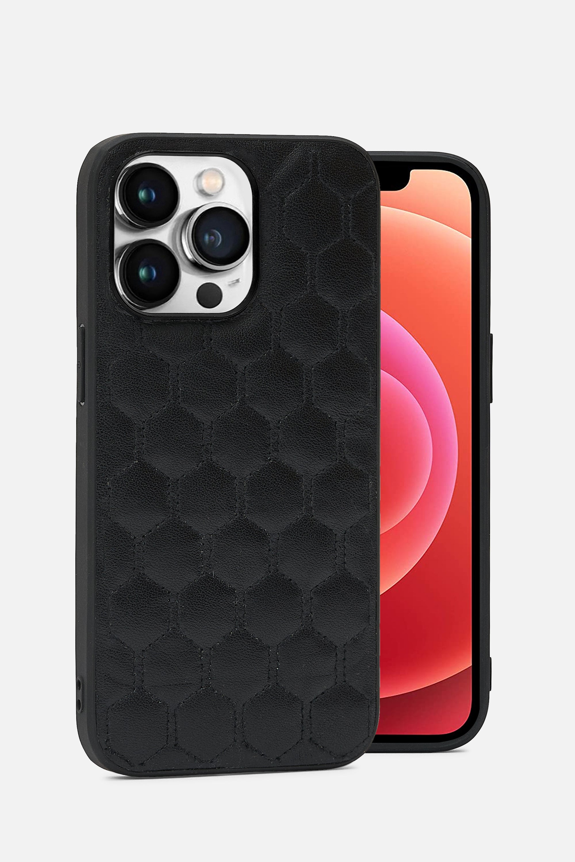 iPhone  Case - Honeycomb Quilting - Black