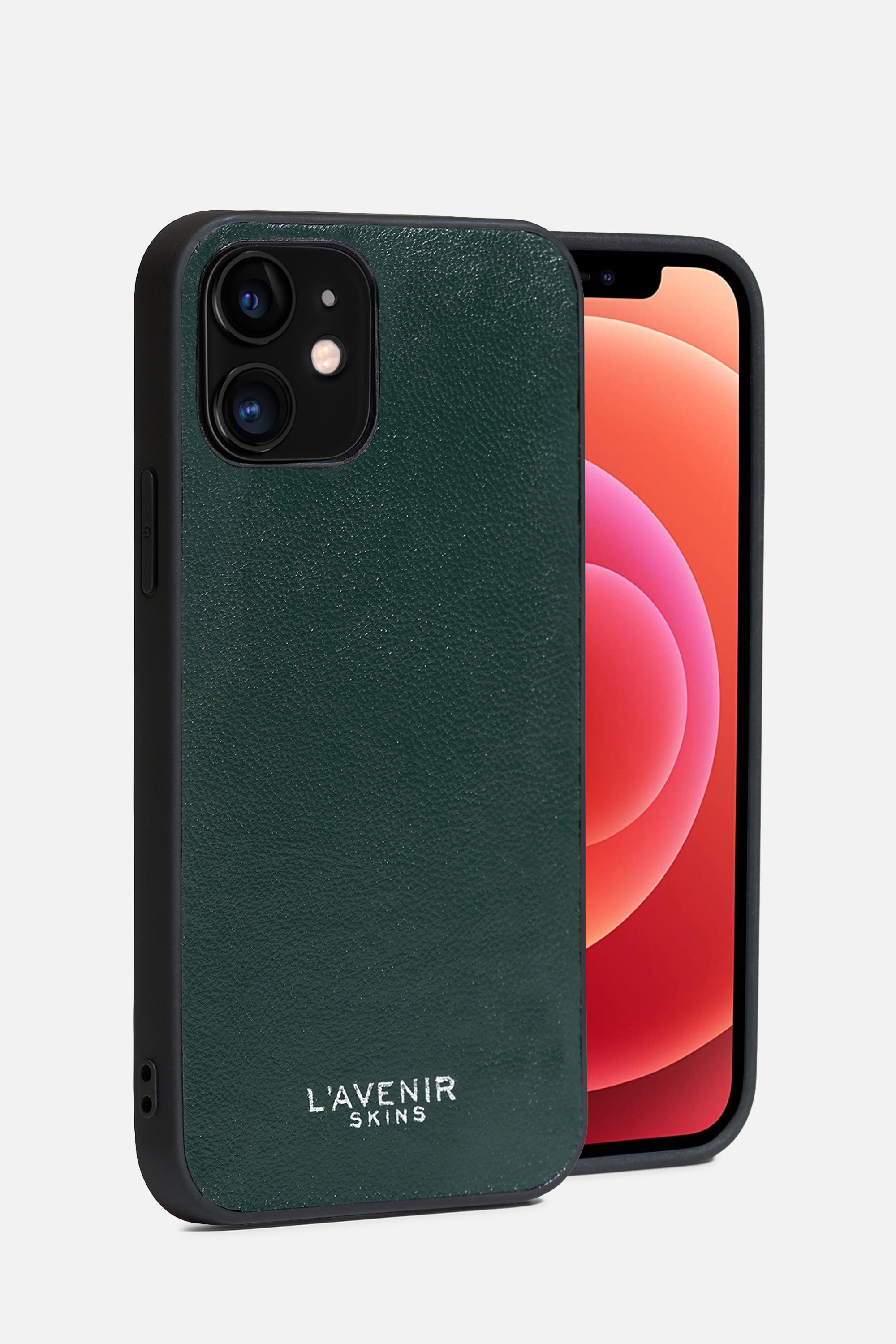 iPhone Solid Case - Lamb Leather- Forest Green