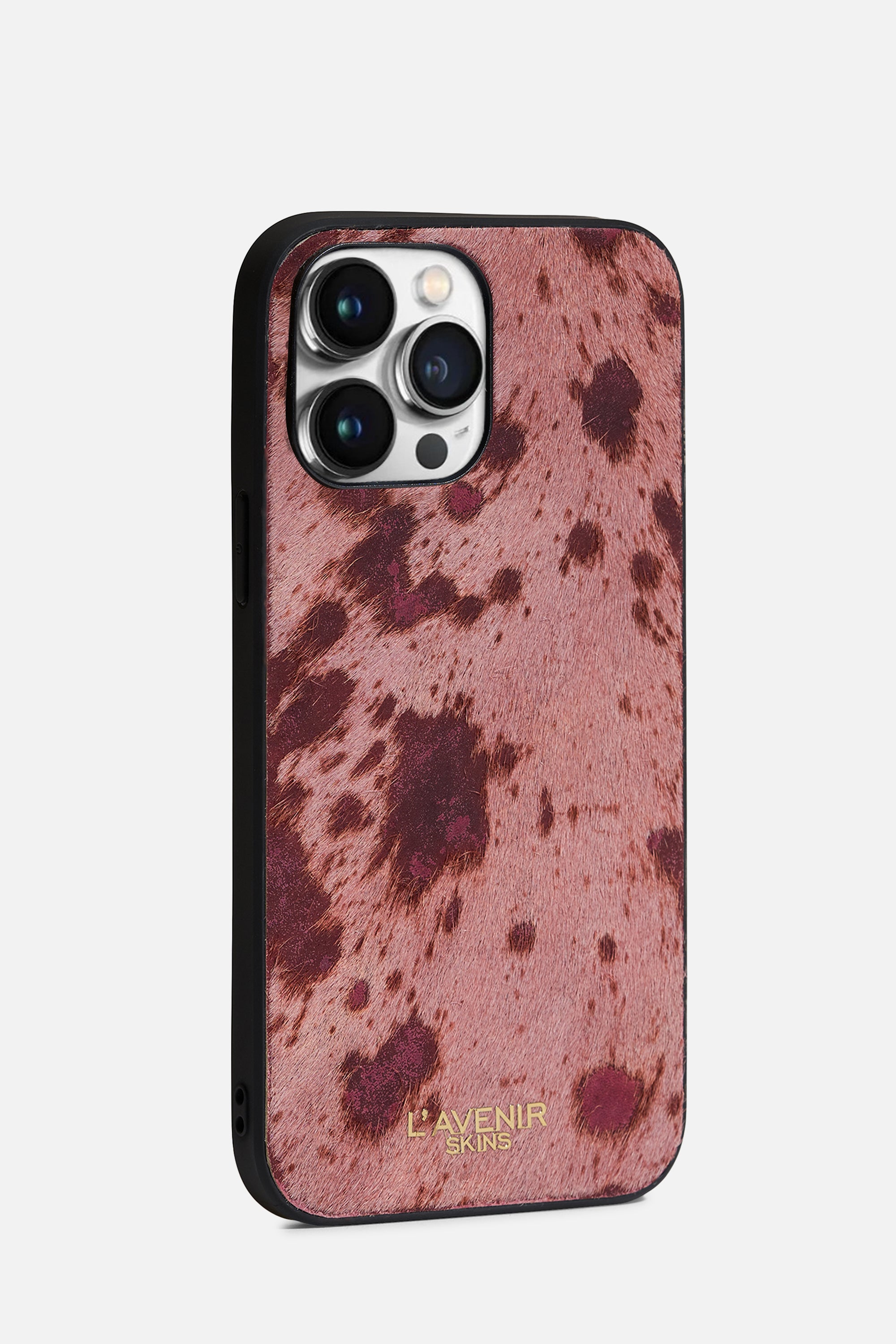 iPhone Case - Hair On Leather - Rose Pink