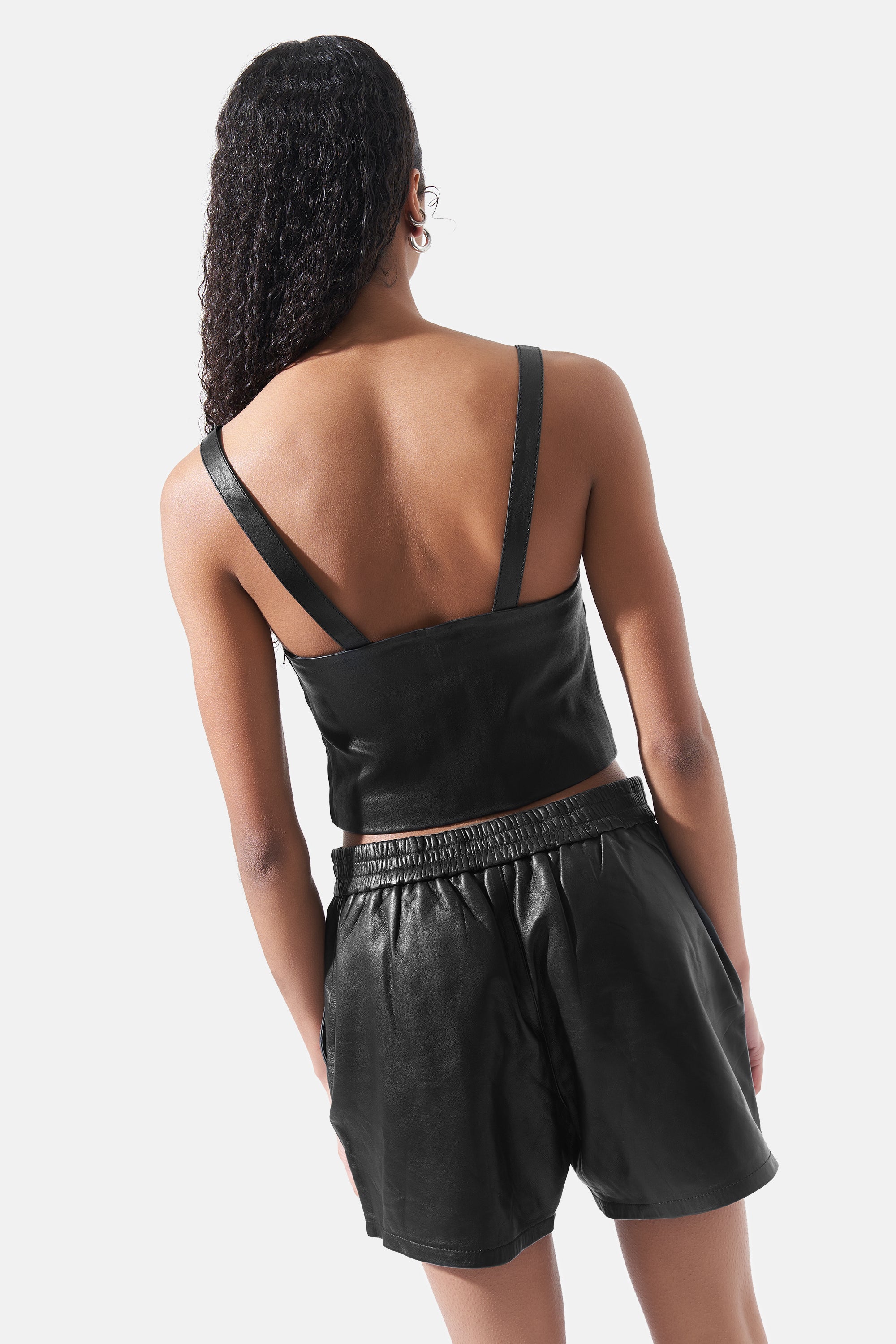 Frankie - Leather Tube Top - Black