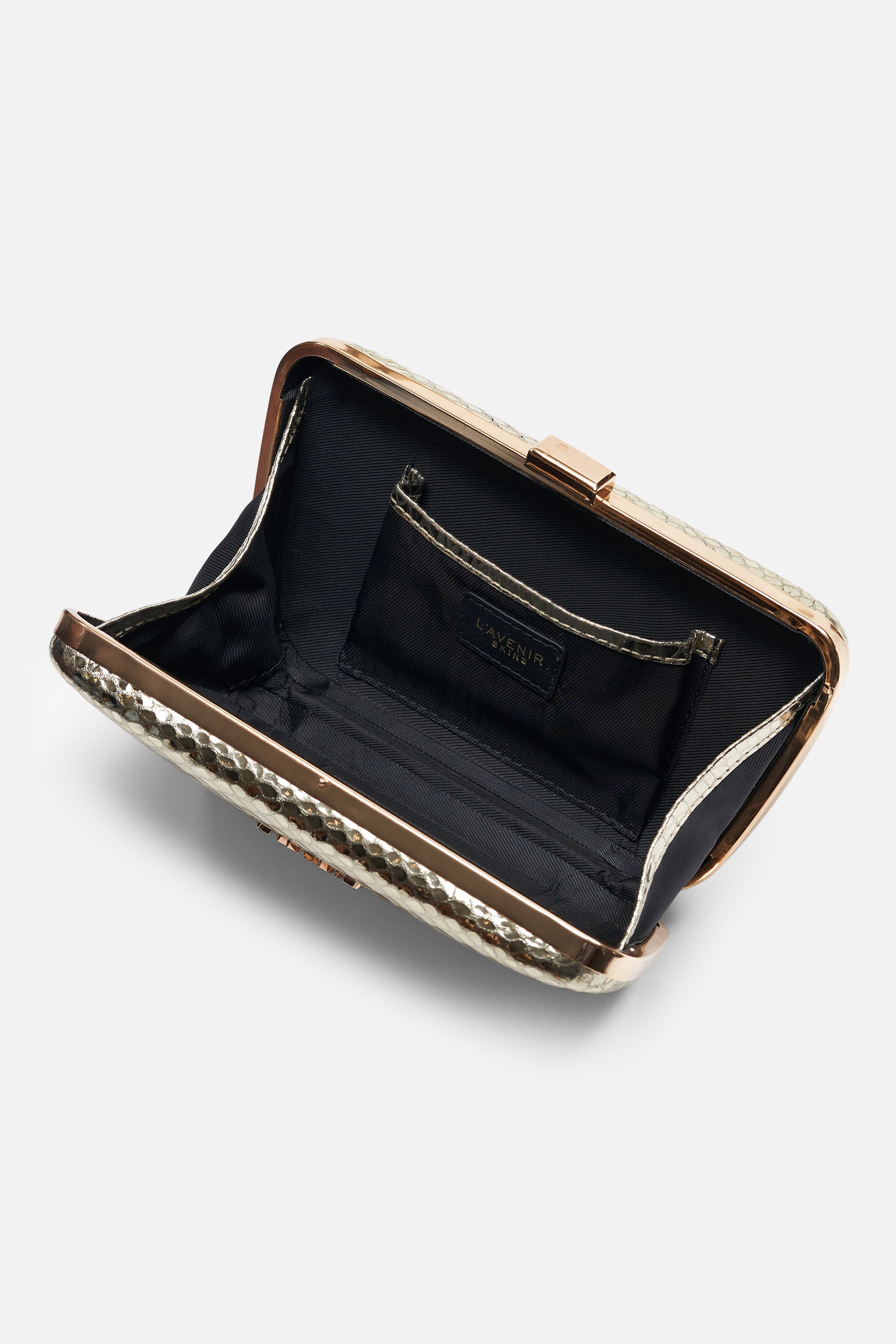 Angelica Metallic Gold Clutch