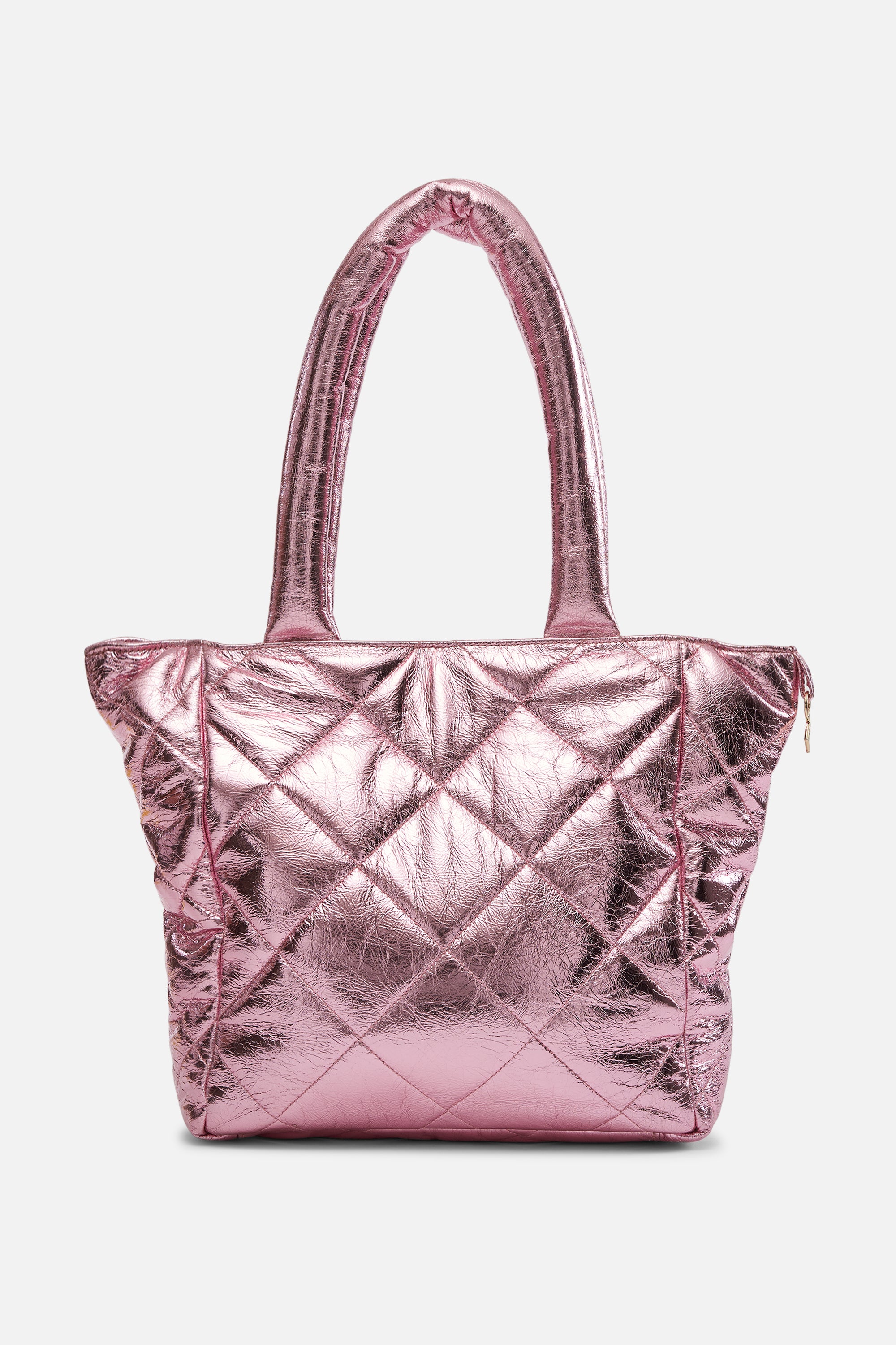 Ophidia - Wrinkle Metallic Tote - Blush Metallic