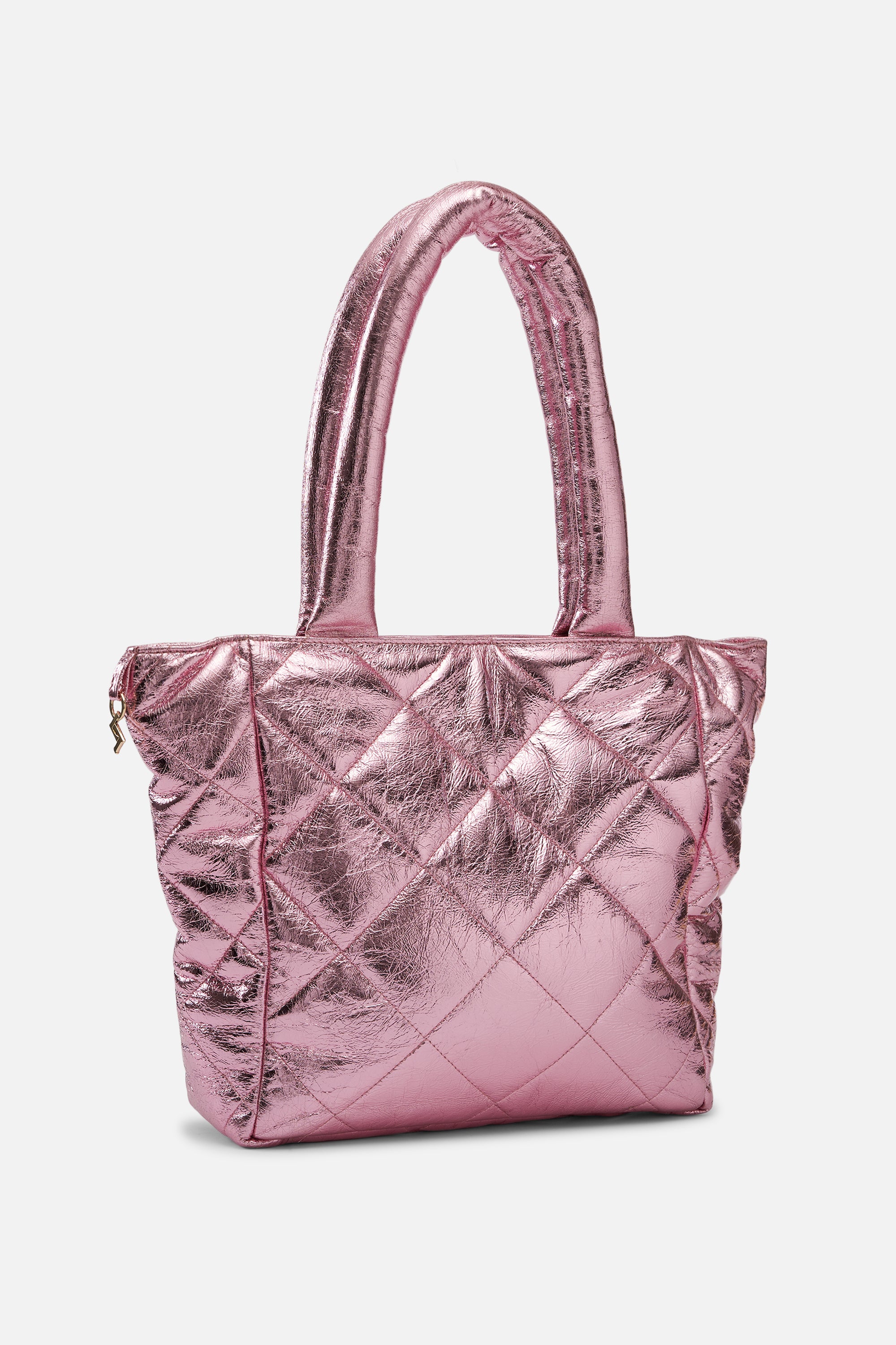 Ophidia - Wrinkle Metallic Tote - Blush Metallic