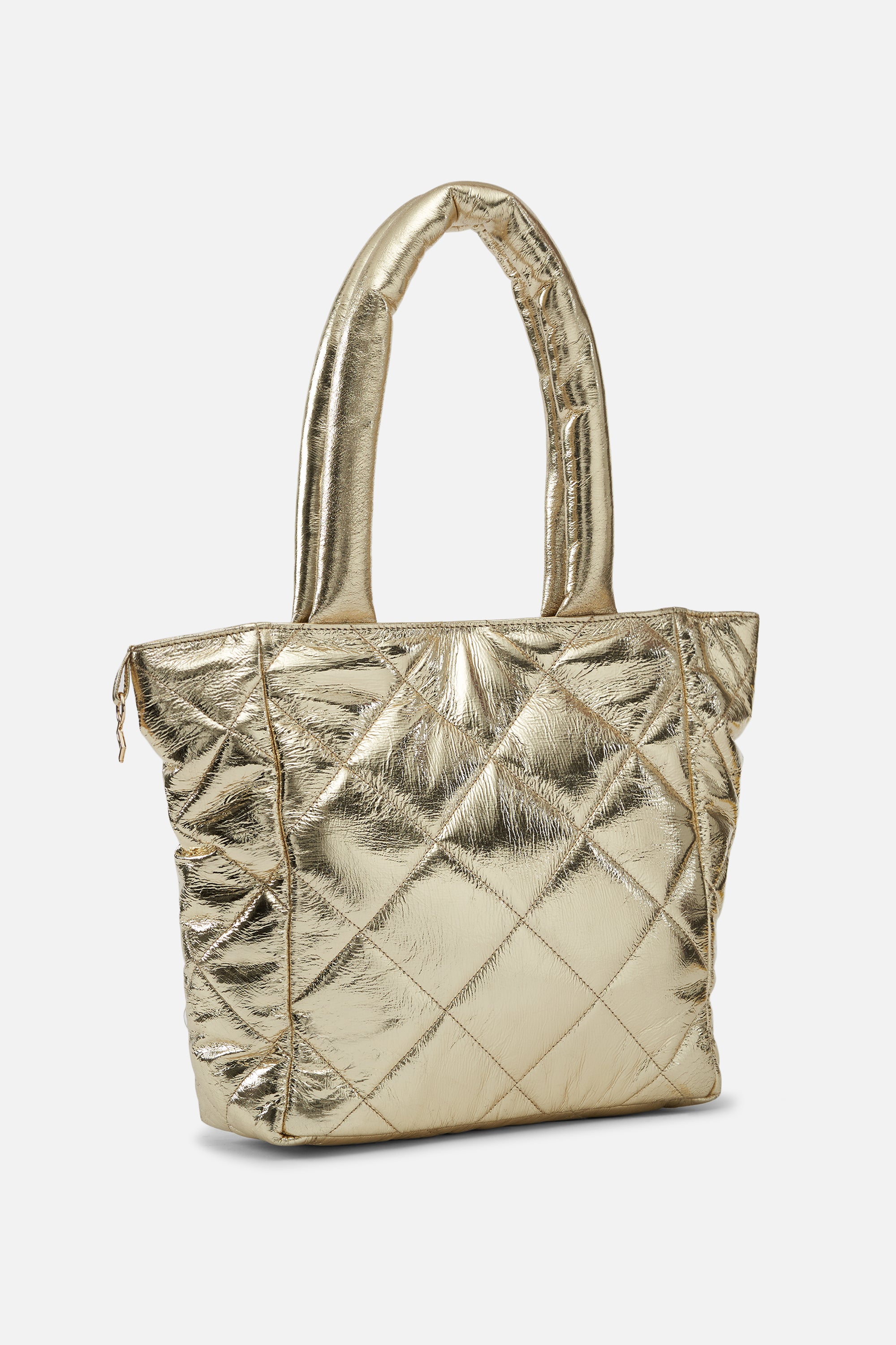 Ophidia - Wrinkle Metallic Tote - Gold Metallic