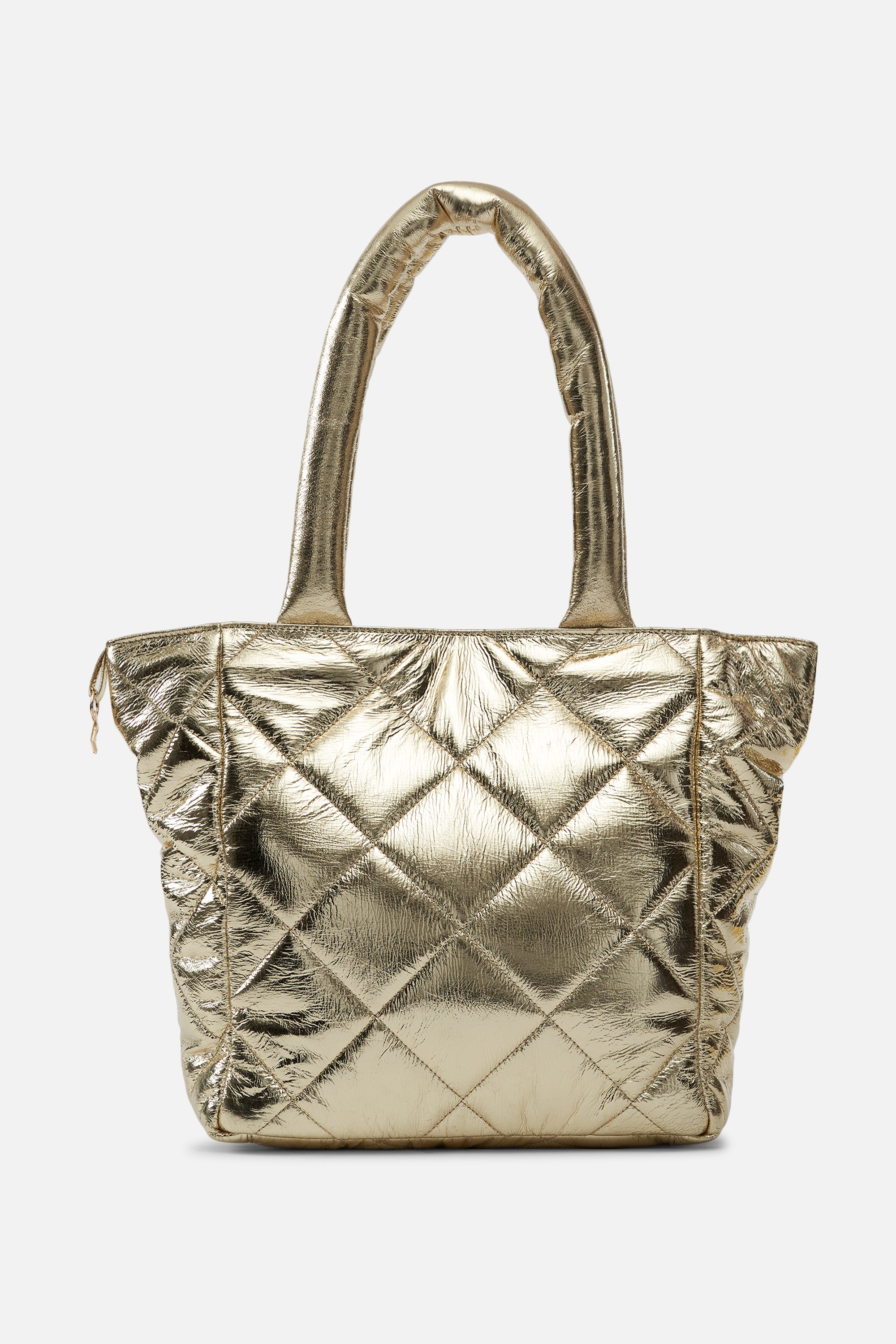 Ophidia - Wrinkle Metallic Tote - Gold Metallic