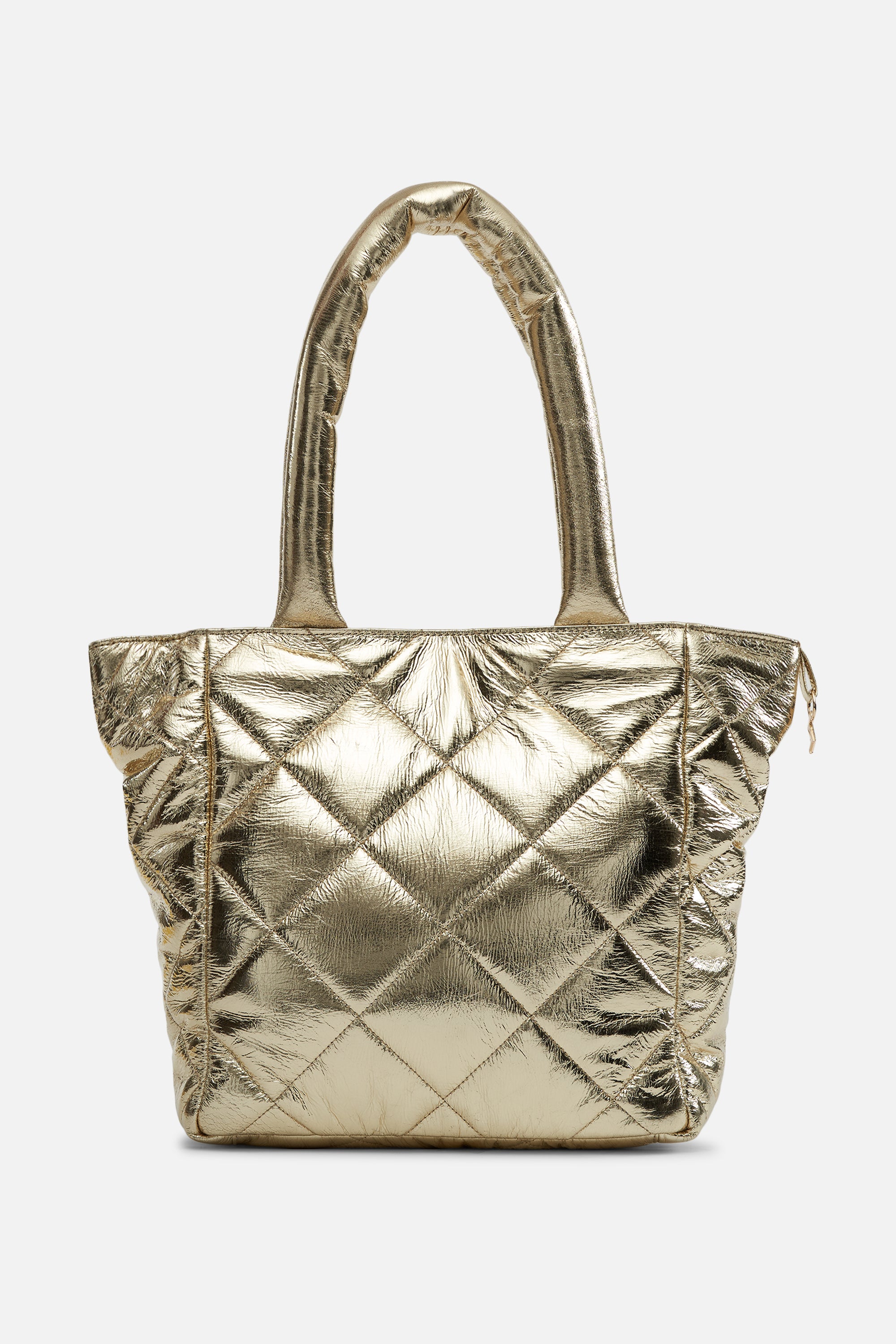 Ophidia - Wrinkle Metallic Tote - Gold Metallic