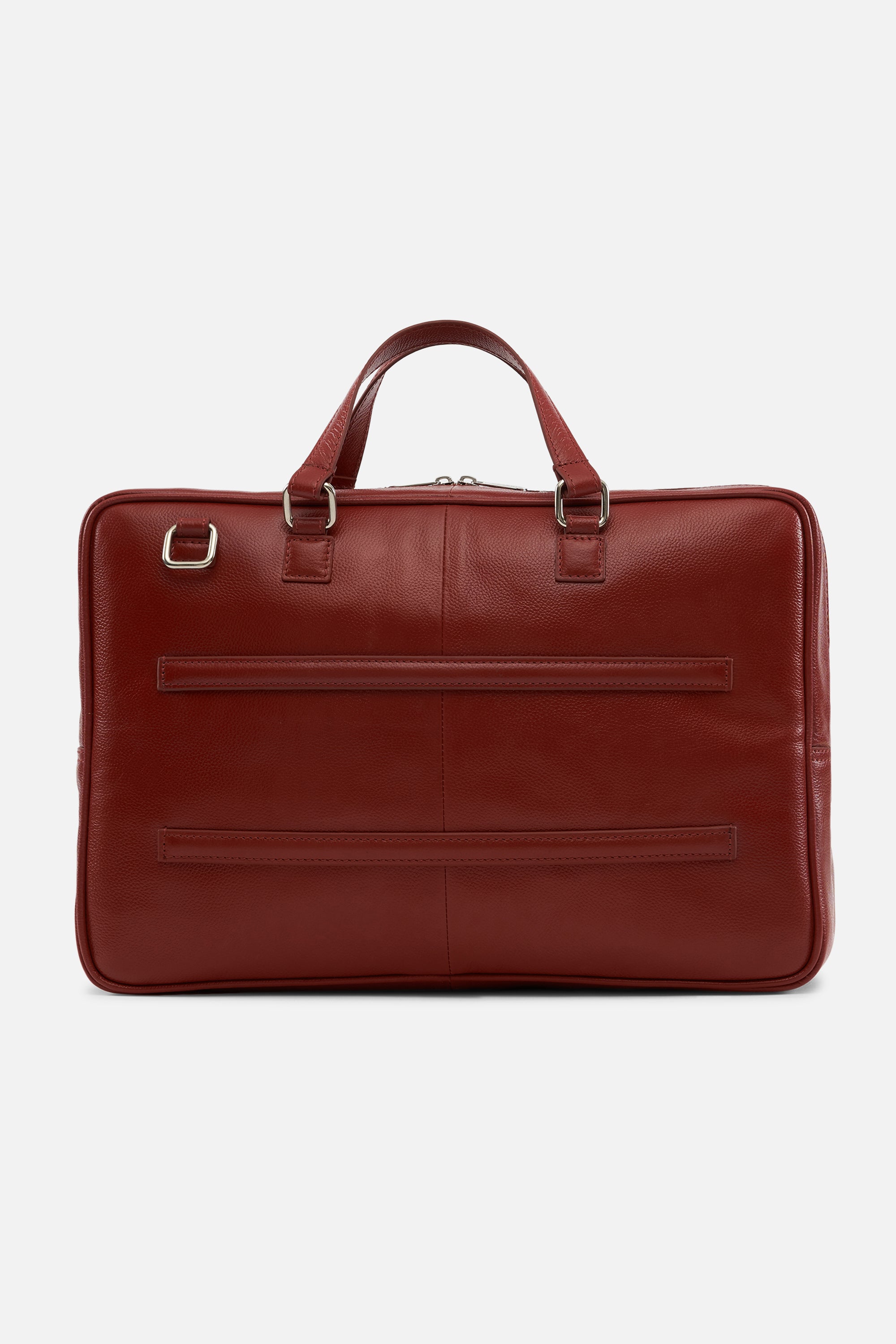 Tyrel - Leather Utility Laptop Bag - Red Potting Soil