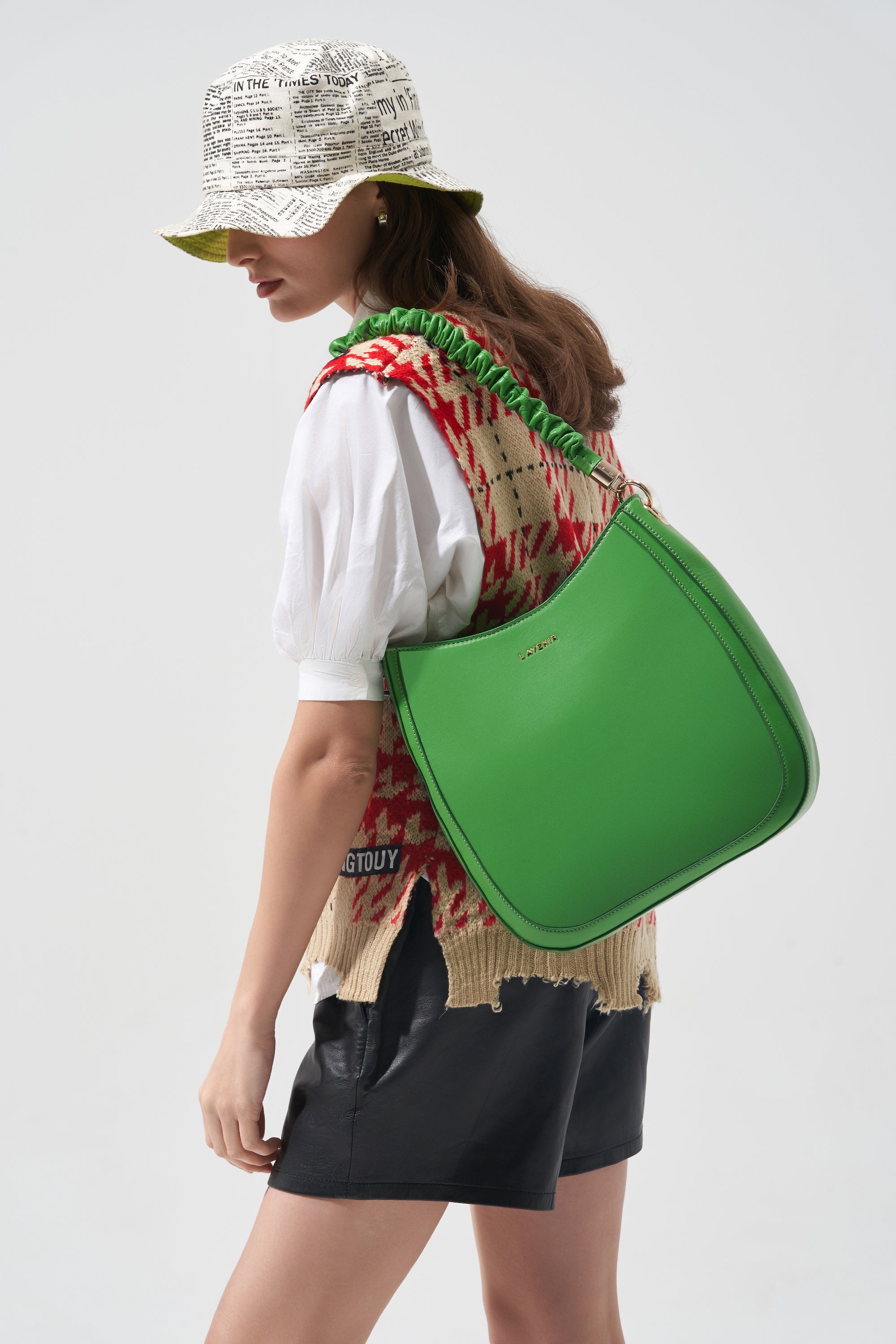 Florentine - Hobo Tote - Lawn Green