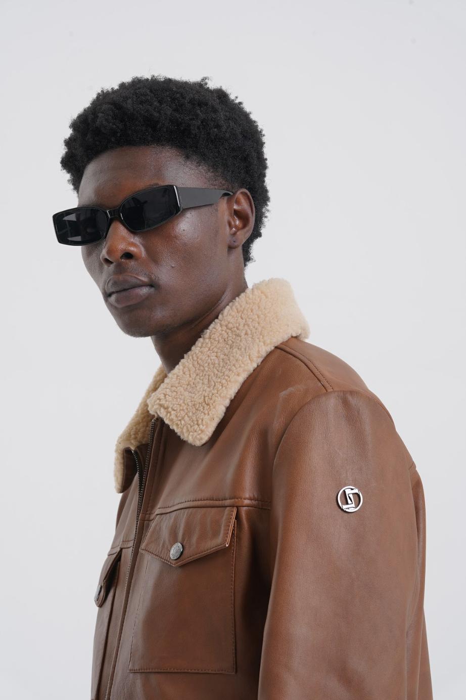 Axel - Fur Collar Jacket - Cognac