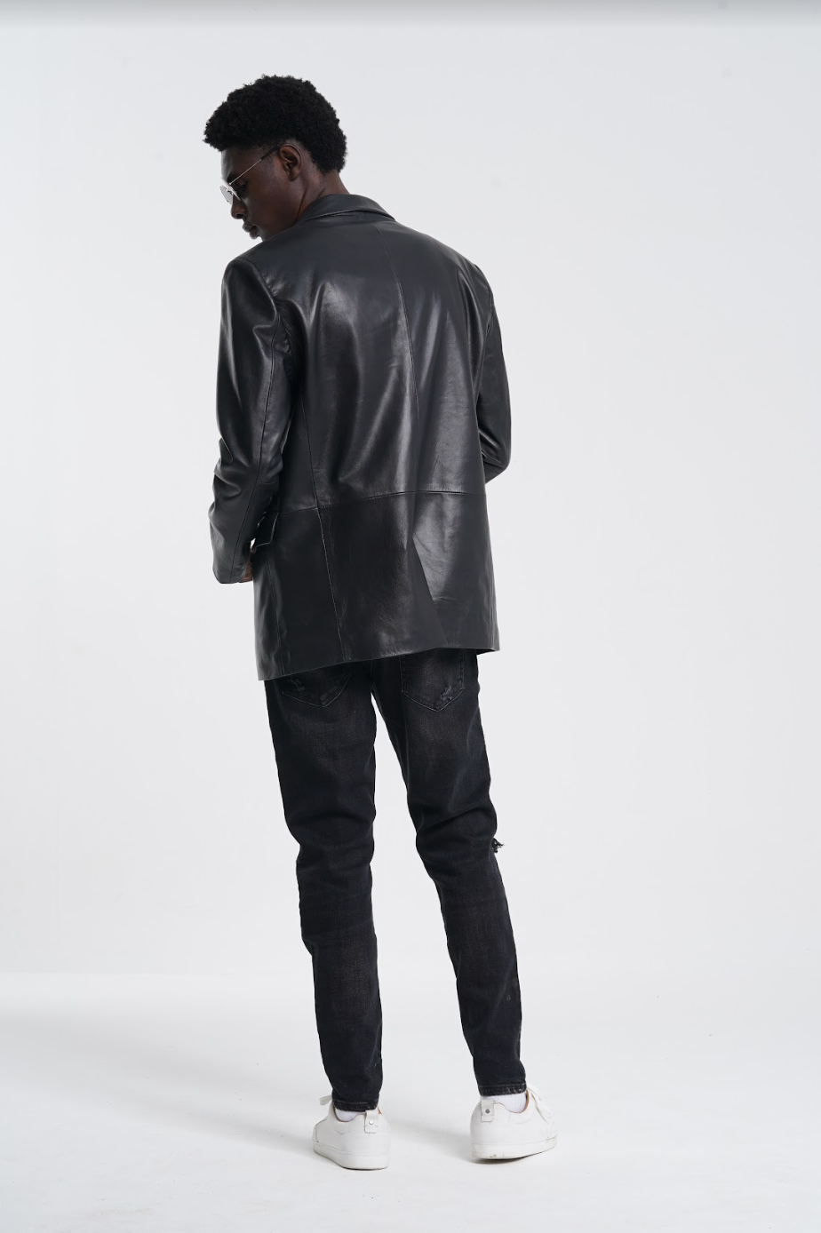 Jaxen - Leather Blazer - Black