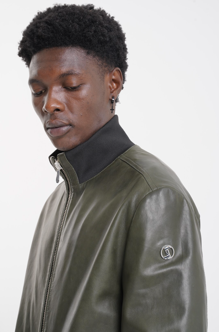 Bronx - High Collar Jacket - Moss