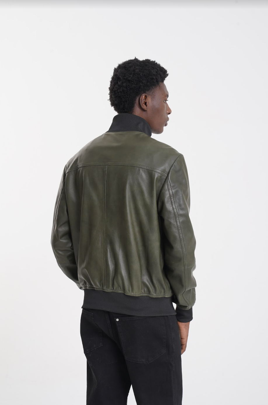 Bronx - High Collar Jacket - Moss